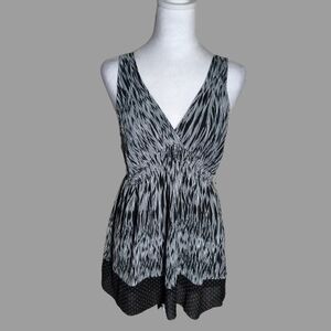 Mixit Black and White Patterned Blouse